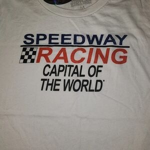Speedway Racing White Tee